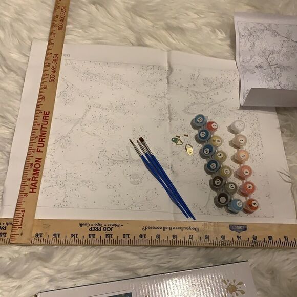 Two paint by number kits includes paint, brushes, canvas & hanging supplies. NWT - Picture 5 of 5